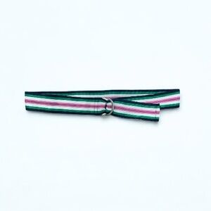 Ralph Lauren Green and Pink Kids Striped Belt